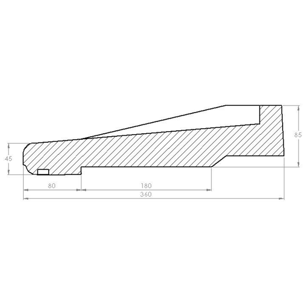 Appui de fenêtre en béton Speed - profondeur 36 CM - longueur 70 CM