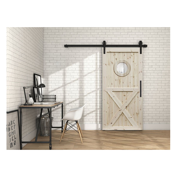 Système coulissant droit fer ROCDESIGN TYPE D porte bois Mantion RD-D-B