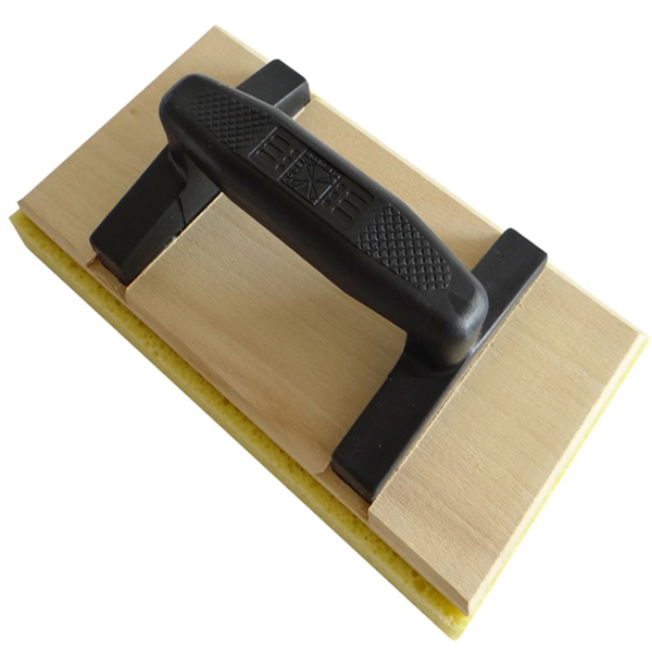 Taloche éponge sur plateau bois rectangulaire 14 x 25 cm 314167