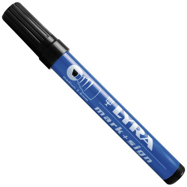 Marqueur indélébile Lyra Mark+Sign biseau noir | Quincaillerie Pro