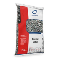 Gravillons pour béton gros oeuvre Obra granulométrie 6/16 Roulé 35 kg