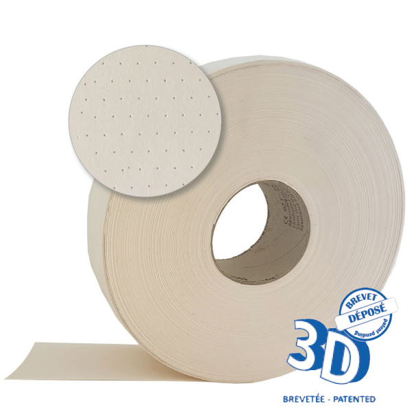 Bande joint 3D Gypso papier kraft joints droits concaves 5 CM - 23 M
