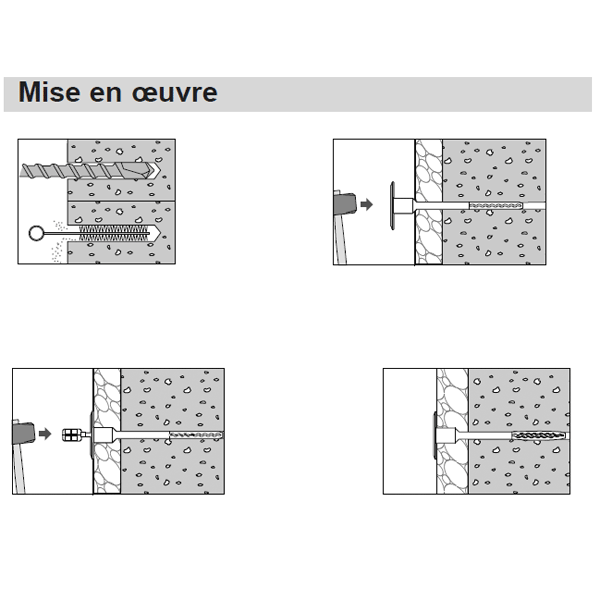 Cheville à frapper avec clou pour isolants - 8,0 MM/105 MM x 160,0 MM