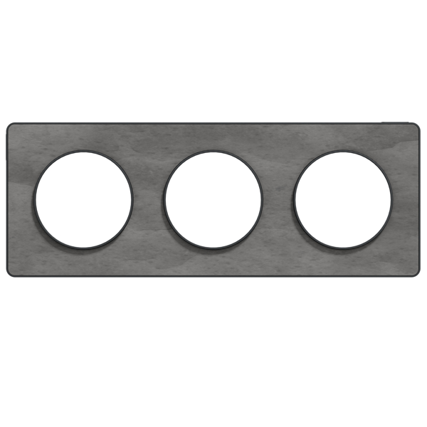Plaque de finition triple Schneider Odace Touch - ardoise anthracite