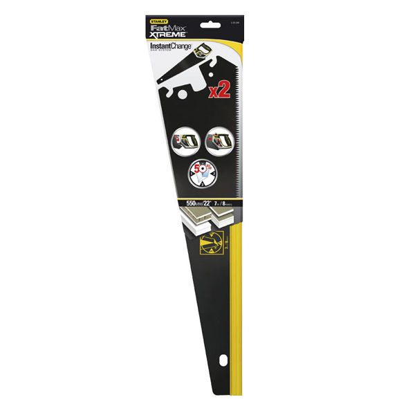 Lame scie Instantchange Fatmax Stanley 7 dents/pouce plâtre 550 mm