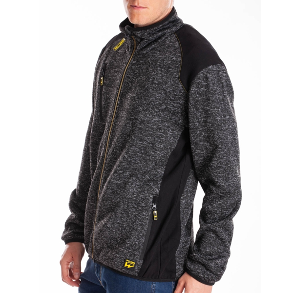 Sweat zippé Rica Lewis Richie -100 % polyester - gris et noir - taille L