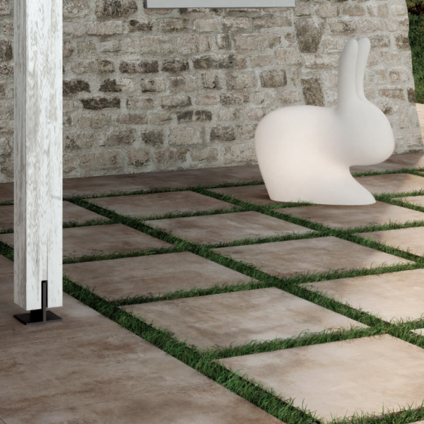 Carrelage extérieur effet béton Edilis Steamtech - 60 CM x 60 CM - ép. 20 MM - Earth