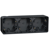 Boîtier 3 postes saillie horizontale Schneider Mureva Styl anthracite
