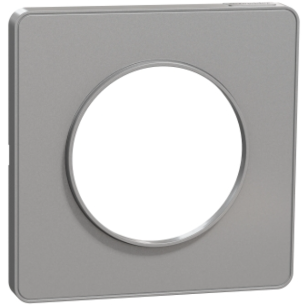 Plaque de finition simple Schneider Odace Touch aluminium