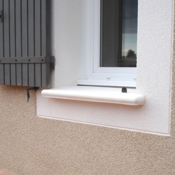 Appui de fenêtre Prestige - béton blanc  - 34 CM x 0,64 M
