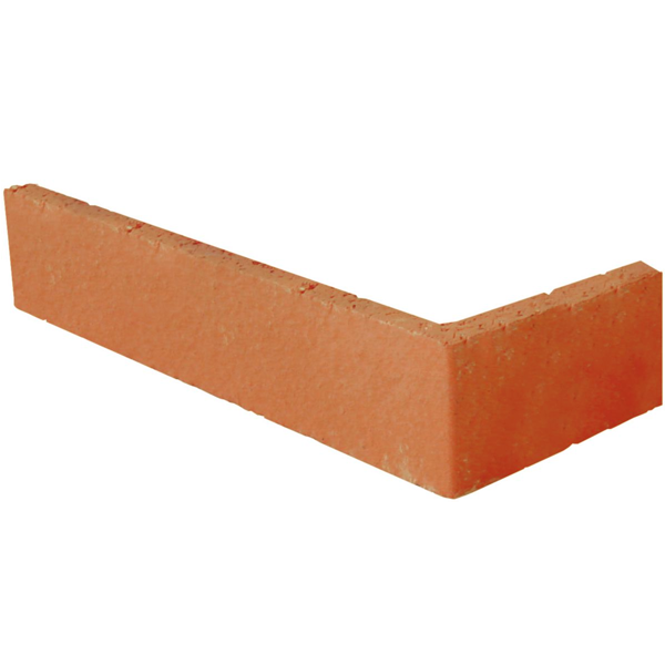 Plaquette d'angle de parement mural sablé Terreal Rouge orangé - 22 CM x 10,5 CM x 14 / 50 MM