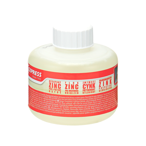 Décapant métaux de couverture Zinc pré-patiné oxydé Flacon de 250 ml