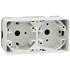 Boîtier pour 2 postes saillie horizontale Schneider Mureva Styl blanc