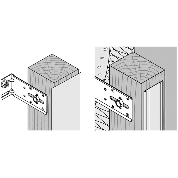 Equerre de façade - Isolco 3000 P - pour la fixation de chevron bois - 160 mm - boîte de 20 Etanco 361104000