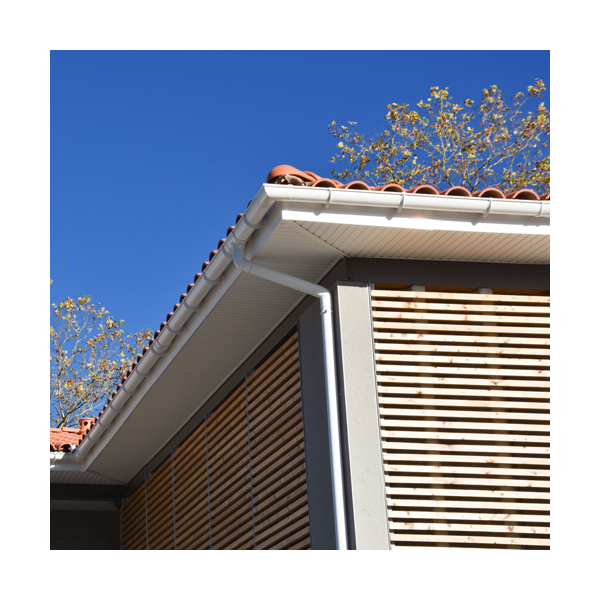 Gouttière MEP GD25 en PVC Blanc - développé 250 MM - 4 M