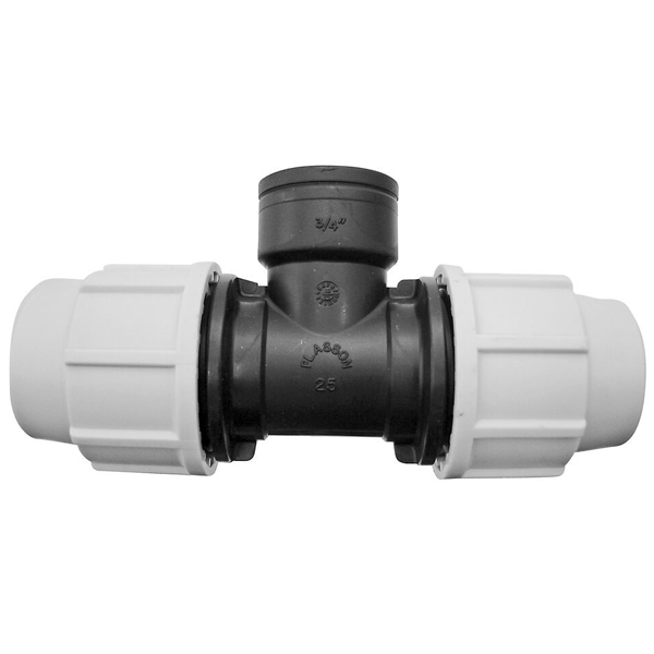 Raccord compression arrosage enterré Té Plasson F20x27 3/4" Ø 25mm