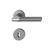 Ensemble rosace clé L Lecce Hoppe alu inox mat porte 35-45mm carré 7mm