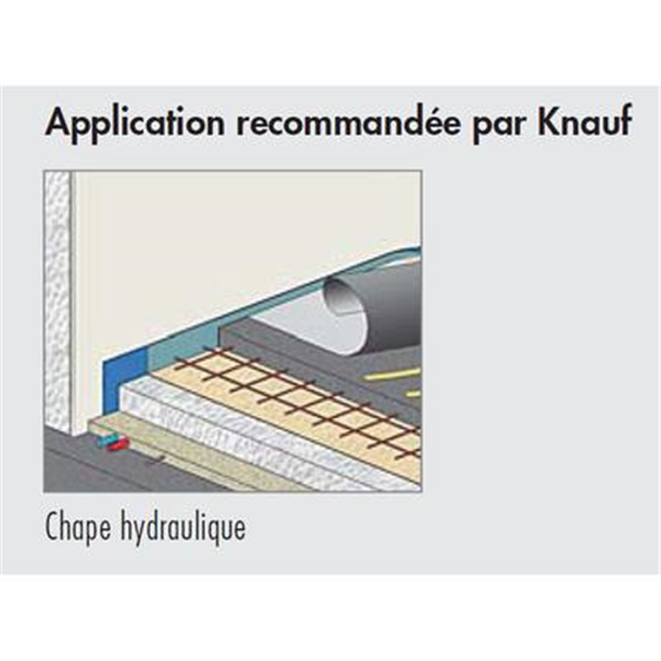 Isolant PSE Knauf Therm Chape TH38 - 250/120 - ép. 20 MM - R 0,50 m².K/W
