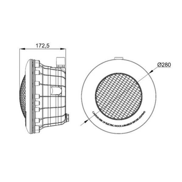Projecteur LED pour piscine béton et liner Astralpool PAR56 - blanc - 1485 lm