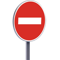 Panneau de sens interdit Taliaplast B1 C1 - 650 mm