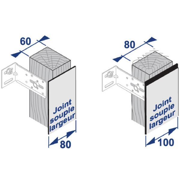Joint d'étanchéité souple sans lèvre EPDM noir - largeur 80 mm - longueur de 50 mètres