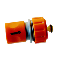 Raccord rapide stop plastique tuyau arrosage Fitt 19mm Bi-matière Noir