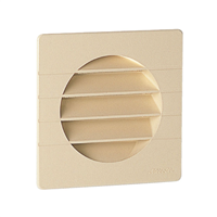 Grille de ventilation spécial façade pour tube PVC - Diamètre 100 mm - Avec moustiquaire - Sable