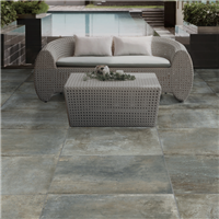 Carrelage sol extérieur effet pierre Dolmen Grip Corda - 71 CM x 71 CM - ép.9.5 MM