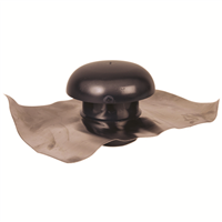 Chapeau de ventilation avec collerette d'étanchéité - diamètre 100 mm - marron