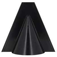 Chatière de ventilation demi-ronde sur plage trapézoïdale - gris anthracite