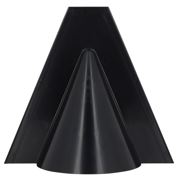 Chatière de ventilation demi-ronde sur plage trapézoïdale - gris anthracite