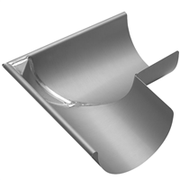 Équerre soudée extérieure en zinc pour gouttière de 250 MM