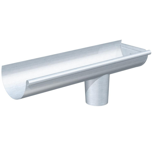 Embout à talon avec naissance en zinc Rheinzink Droit - 333 MM - 100 MM