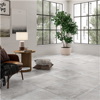 Carrelage de sol intérieur Clark effet béton - Gris - 45 CM x 45 CM x 9,5 MM