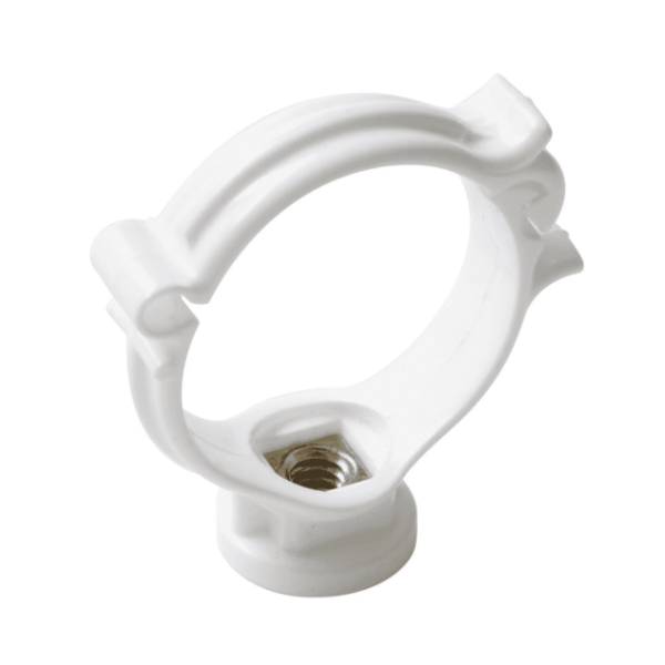 Collier monobloc Nicoll pour système d'évacuation - Diamètre 40 mm - Polypropylène blanc - Sachet de 5 pièces