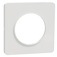 Plaque de finition simple Schneider Odace Touch - blanc RAL 9003
