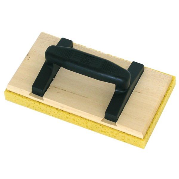 Taloche éponge sur plateau bois rectangulaire 14 x 25 cm 314167