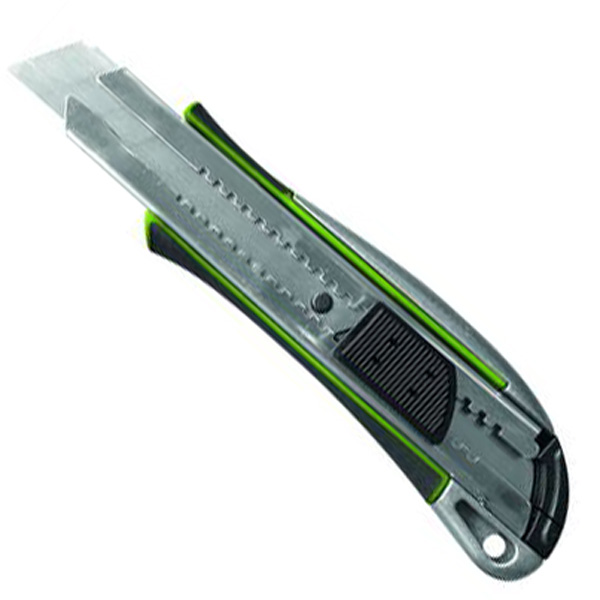 Cutter de sécurité Edia 25 mm rétractable en aluminium