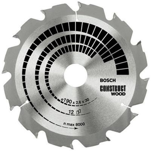 Lame scie circulaire Bosch Optiline Wood 190 x 30 x 2,6 mm 48 dents