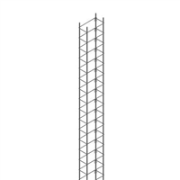 Armature acier pour poteau raidisseur Long. 6,00 m maille 8x8 cm CM Diam. fil 8 MM