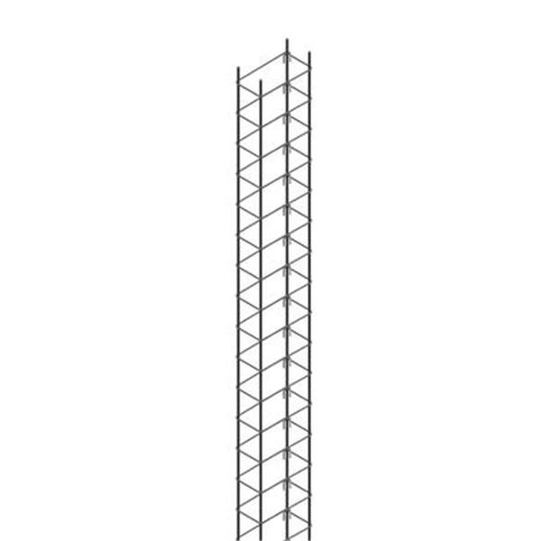 Armature acier pour poteau raidisseur Long. 6,00 m maille 8x8 cm CM Diam. fil 8 MM