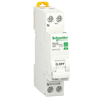 Disjoncteur modulaire 1P+N Schneider Resi9 - courbe C - 32A