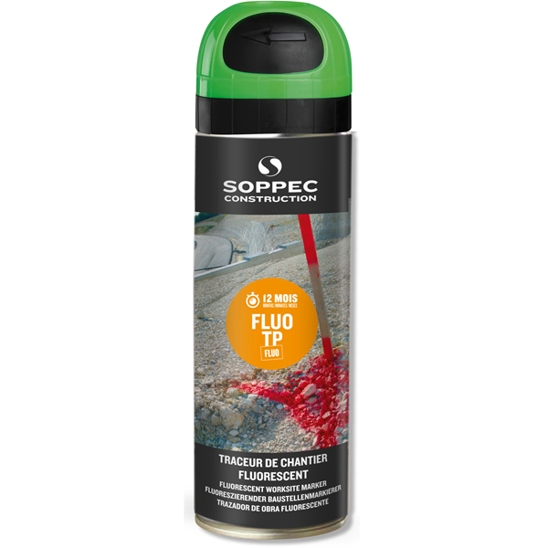 Traceur de chantier FLUO TP vert fluorescent Soppec 13319-VE