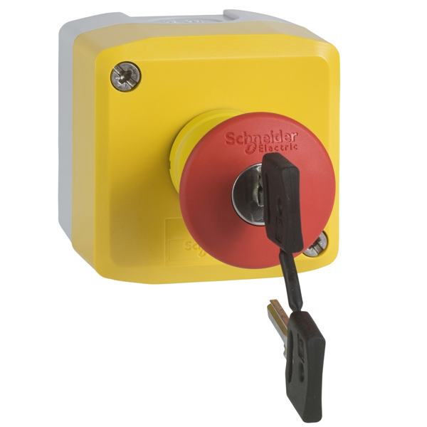 Bouton d'arrêt d'urgence Schneider XALK188F à clé - 10 A - Ø 40 mm