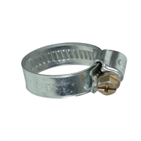 Collier serrage acier galvanisé bande pleine 14 à 28mm Largeur 8mm x12
