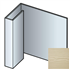 Profil de finition pour encadrement de fenêtre en bardage Cedral Lap - Aluminium laqué Brun C03 - longueur 3,00 M