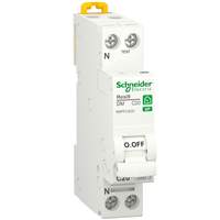 Disjoncteur modulaire 1P+N Schneider Resi9 - courbe C - 20A