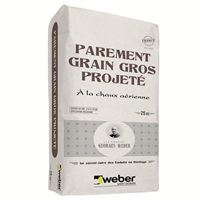 Enduit WEBER PAREMENT GRAIN GROS PROJETÉ