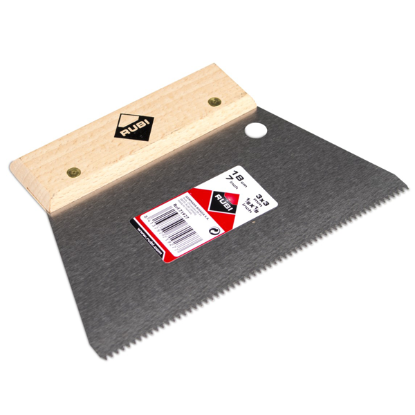 Peigne colle acier carreleur - Denture carrée 8x8 mm