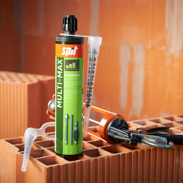 Résine Spit Multi-Max grise - cartouche de 410 ml avec 2 buses